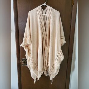 Three Bird Nest shawl cardigan, one size